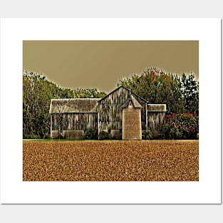 Golden Field Beautiful Barn No.1 Posters and Art